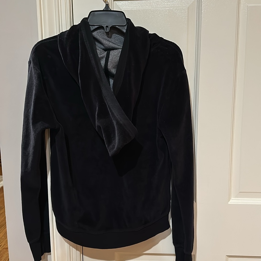 2/$10 Black Velour Hoodie - Picture 2 of 5